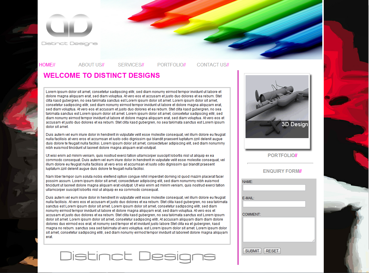 Distinct Designz Layout